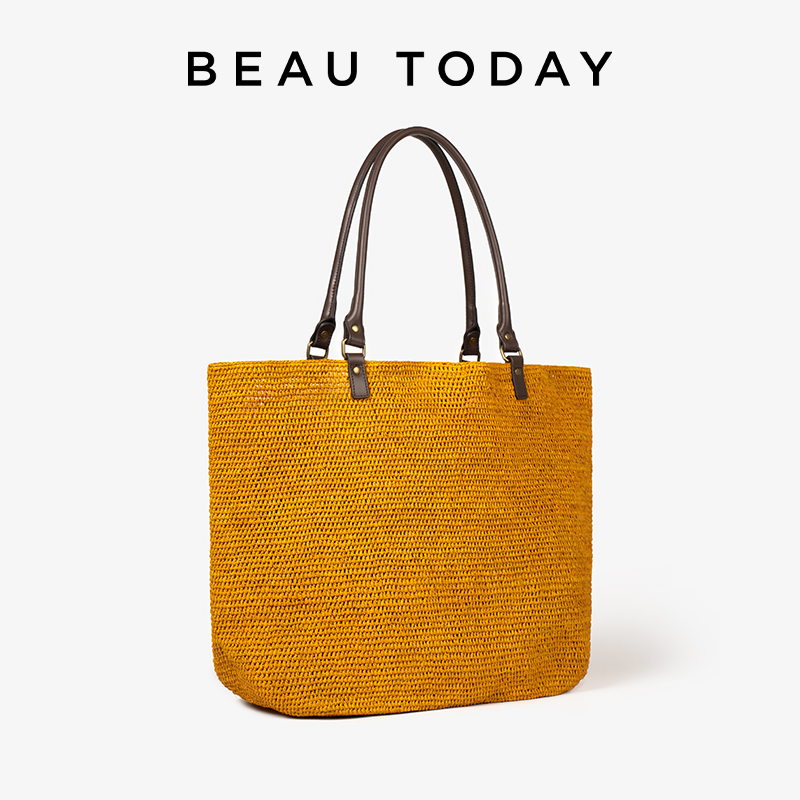 Women'S Raffia Bags - BEAUTODAY Bolsa casual feminina de ráfia,