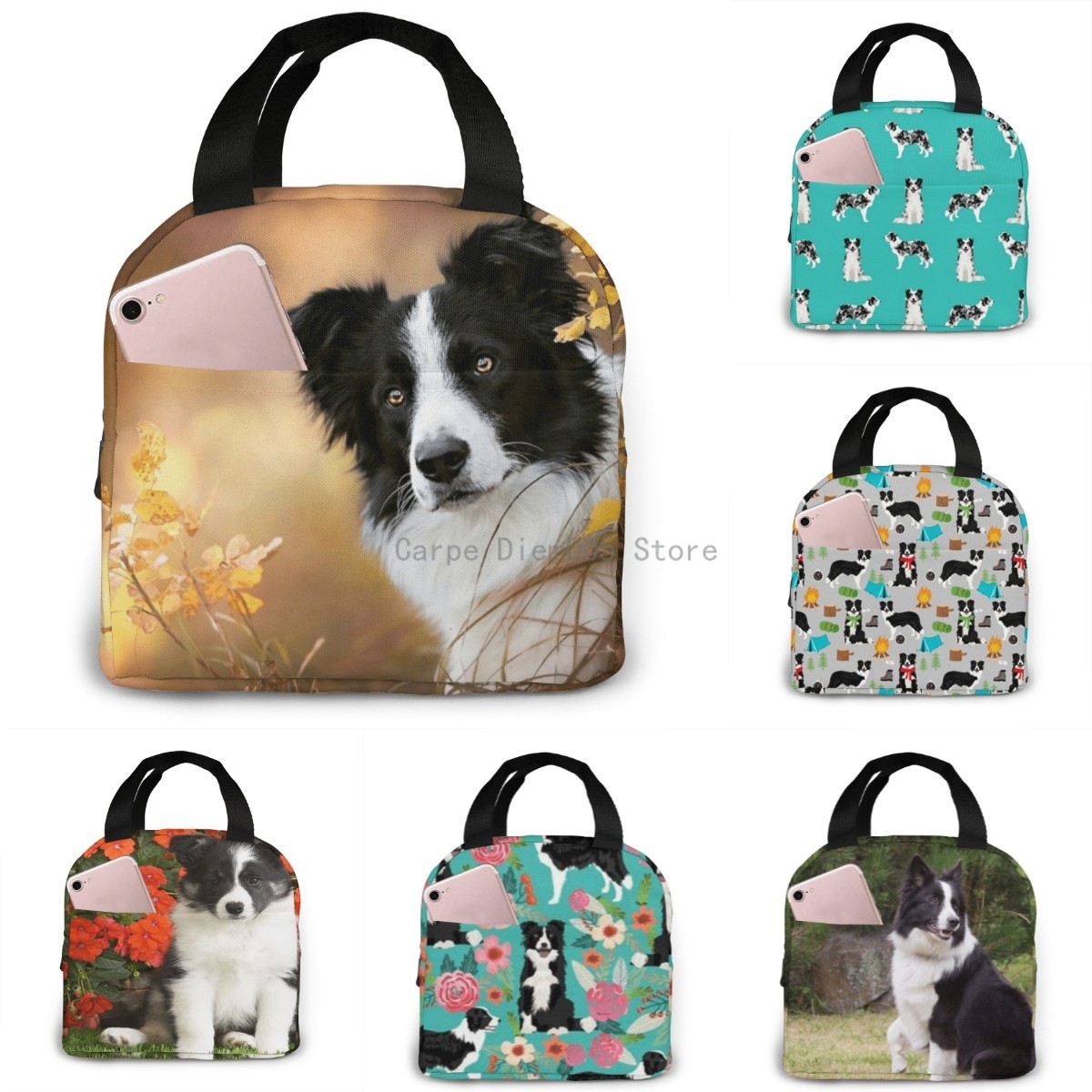 Women'S Young Bags - Saco de almoço jovem border collie