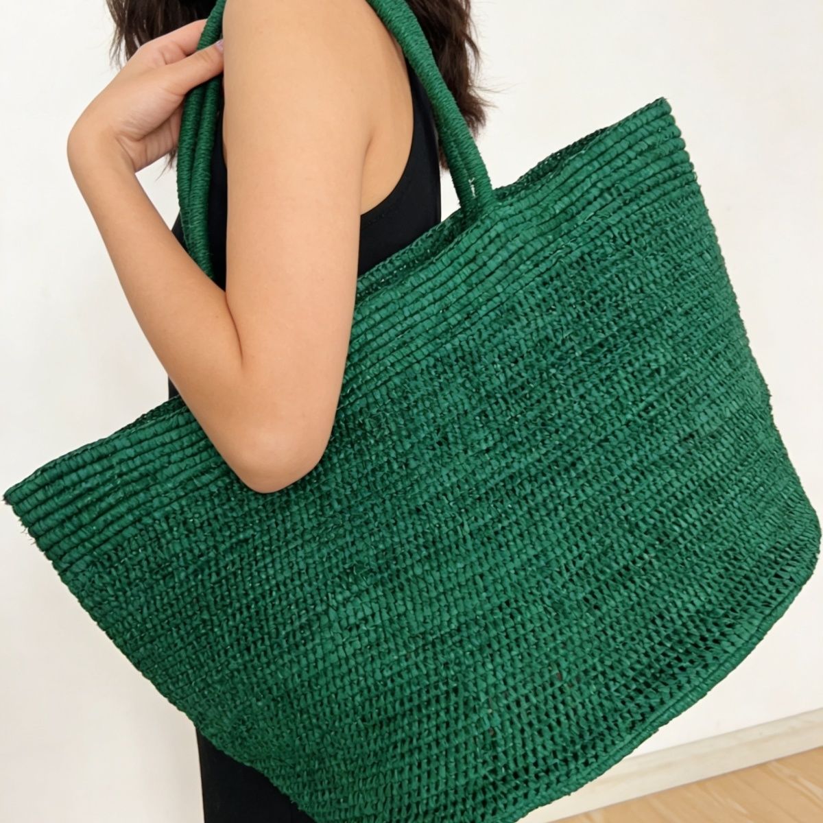 Women'S Raffia Bags - Bolsa de Ombro Grande de Palha