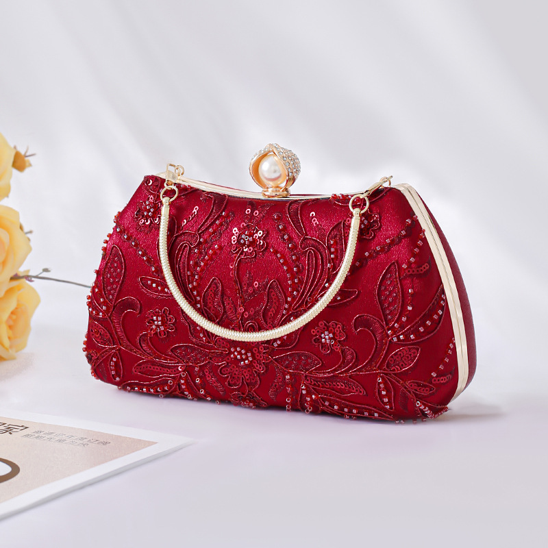 Women Bags White - Retro laço flor branco sacos de