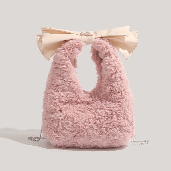 Women Bags Wholesale - Bolsa de Ombro de Pelúcia com