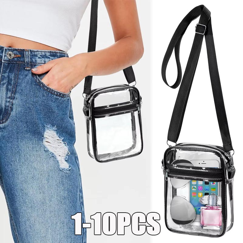 Women Bags Crossbody - 1-10PCS Bolsa Transversal Transparente para Mulheres