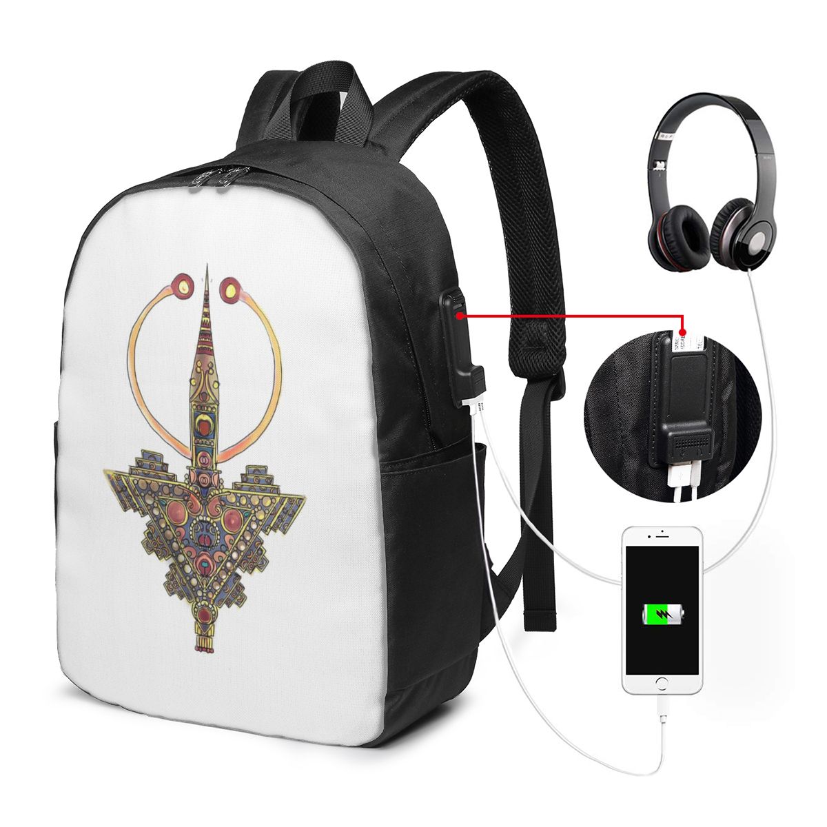 Woman In Bag - Kabyle Jewelry Amazigh Morocco Mochila de