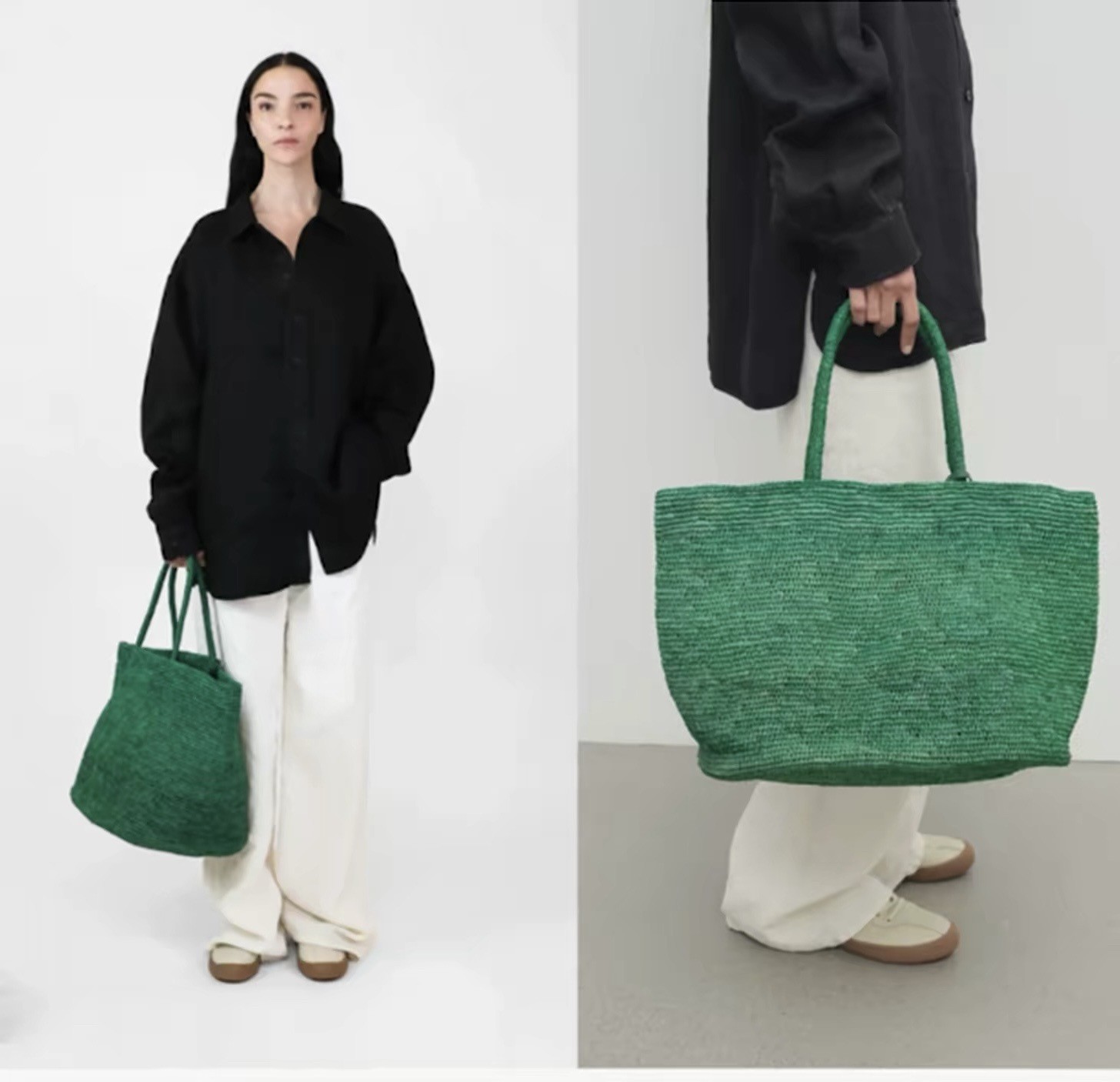Women'S Raffia Bags - Nova Bolsa Tote de Ráfia Artesanal