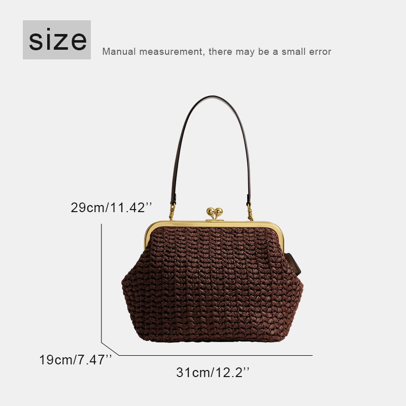 Bolsa de praia feminina de pal - Women'S Raffia Bags avaliação e preço