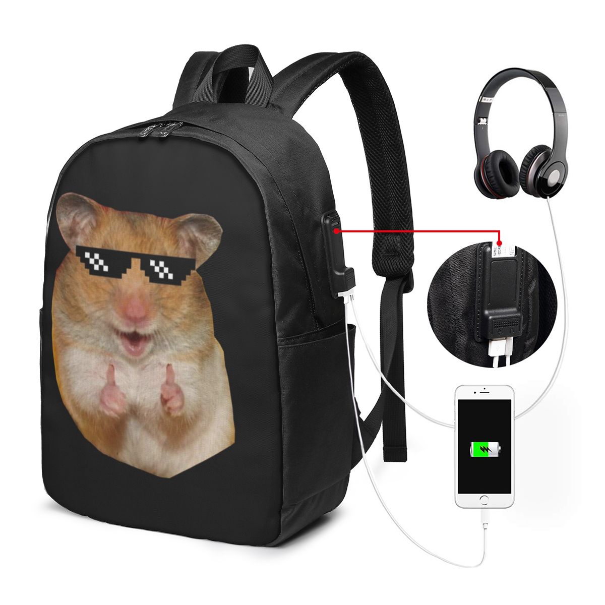 Mochila engraçada de hamster,  - Women'S Bags Travel avaliação e preço