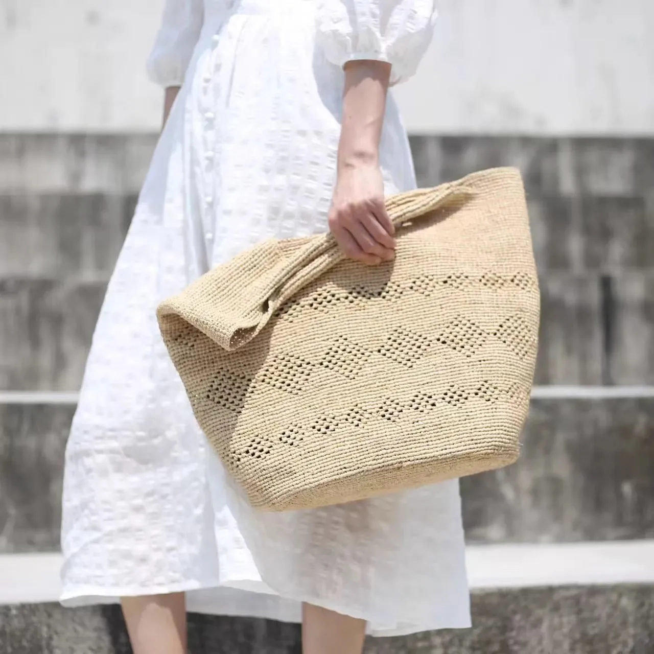 Fashion Casual Large Capacity  - Women'S Raffia Bags avaliação e preço