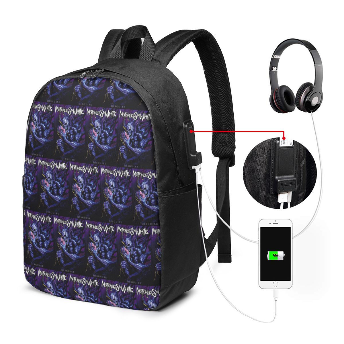 Mochila Motionless In White pa - Woman In Bag avaliação e preço