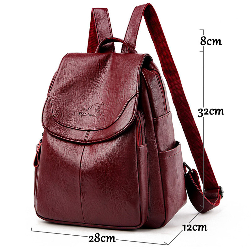 Mochila Vintage de Couro Macio - Women Bags White avaliação e preço