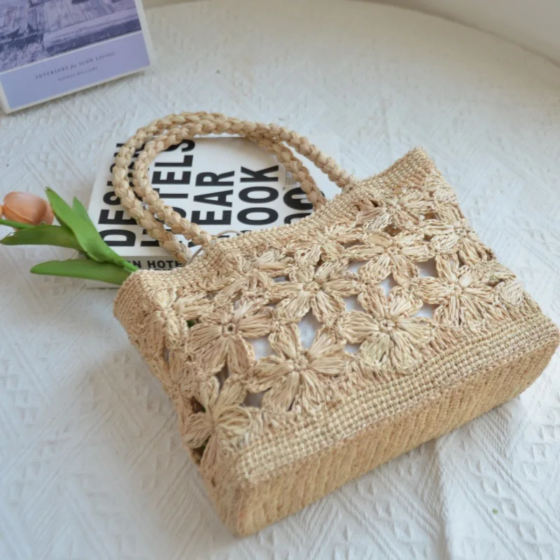 Boêmio flor saco de palha tote - Woven Straw Bag avaliação e preço