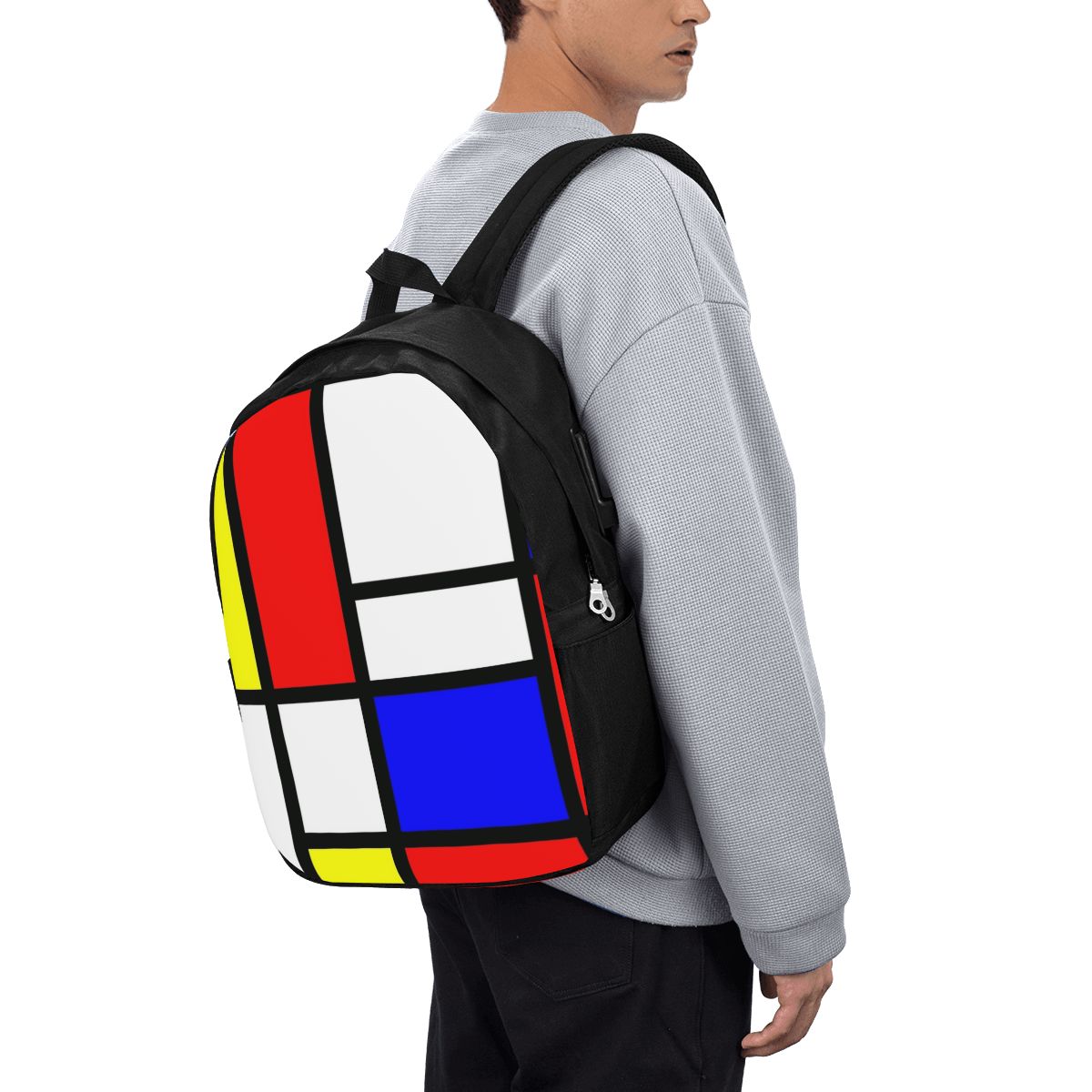 Mochila Piet Mondrian Composit - Woman In Bag avaliação e preço