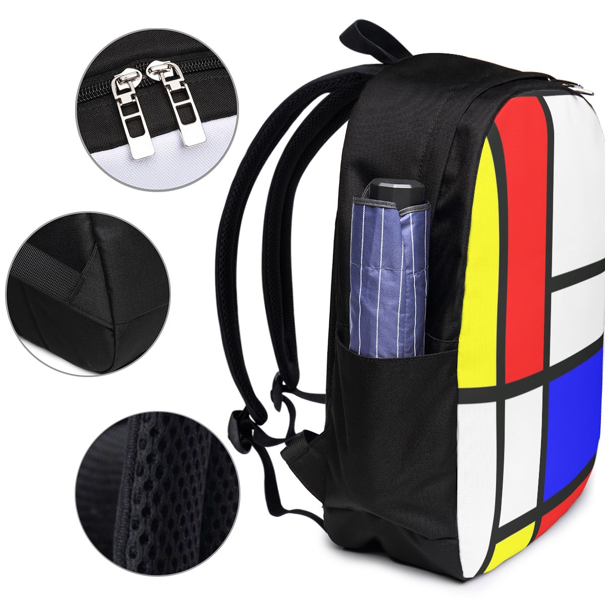 Mochila Piet Mondrian Composit - Woman In Bag avaliação e preço