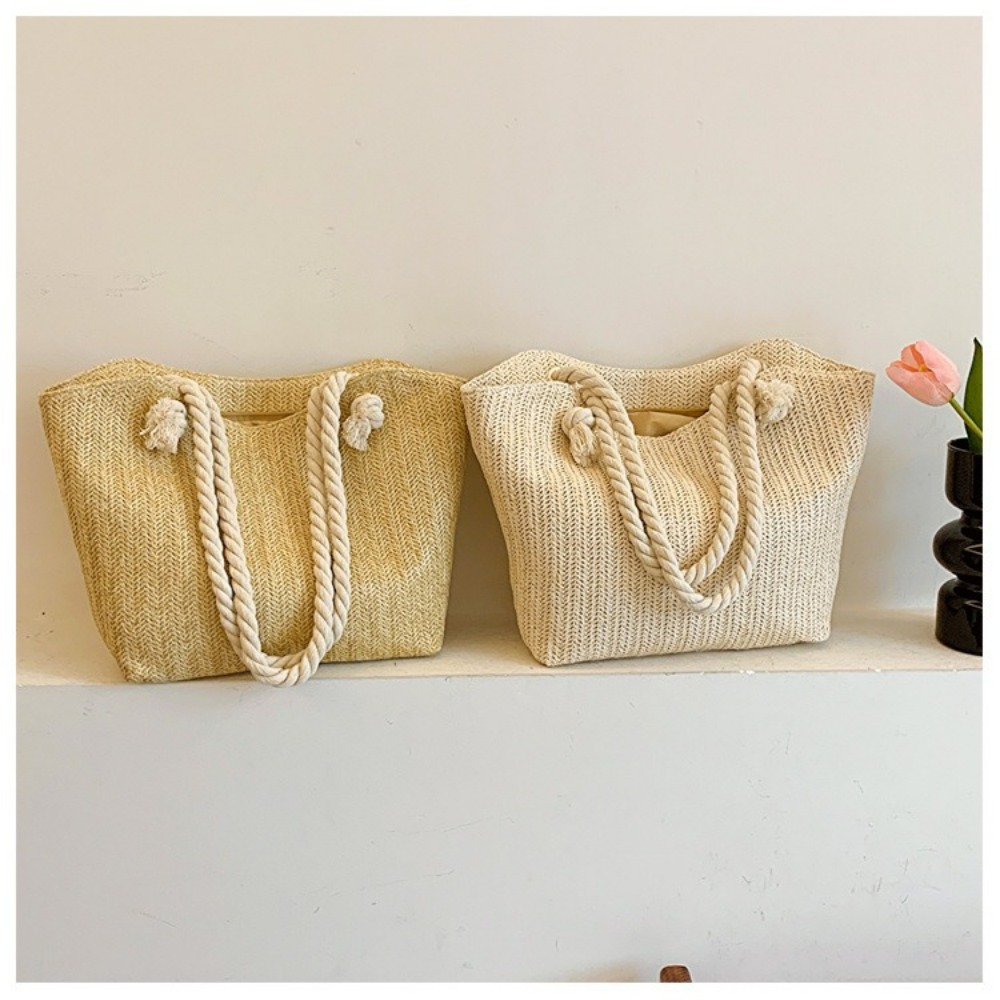 Nova Bolsa de Praia de Verão G - Women'S Raffia Bags avaliação e preço