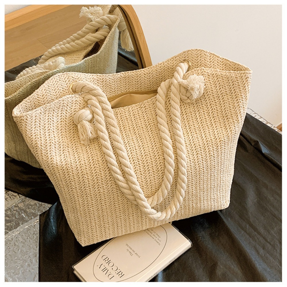 Nova Bolsa de Praia de Verão G - Women'S Raffia Bags avaliação e preço
