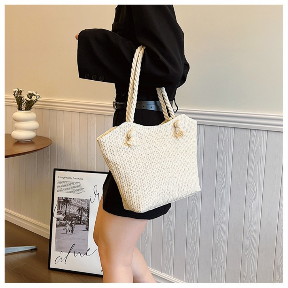 Nova Bolsa de Praia de Verão G - Women'S Raffia Bags avaliação e preço