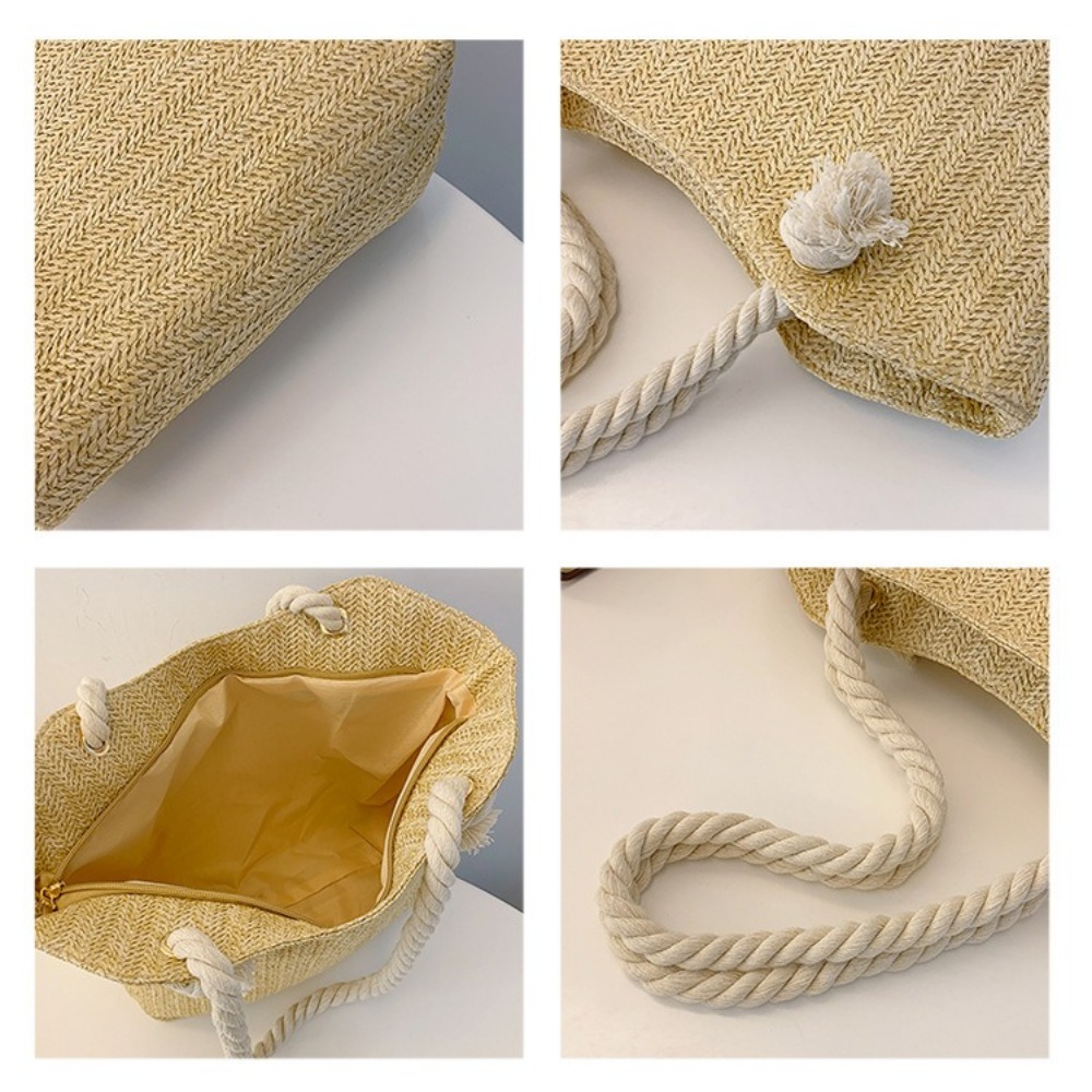 Nova Bolsa de Praia de Verão G - Women'S Raffia Bags avaliação e preço