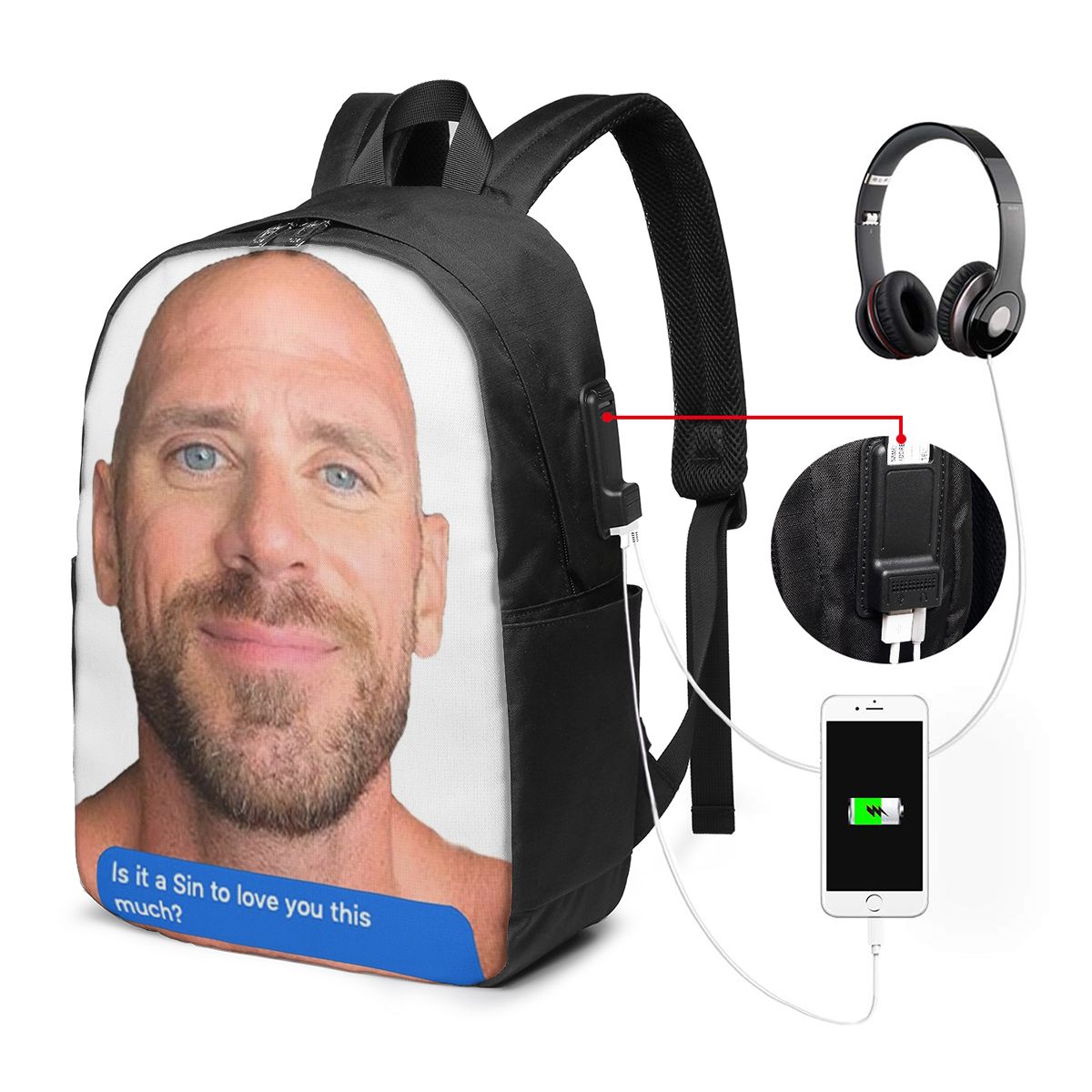 Mochila Johnny Sins Flirty Tex - Woman In Bag avaliação e preço