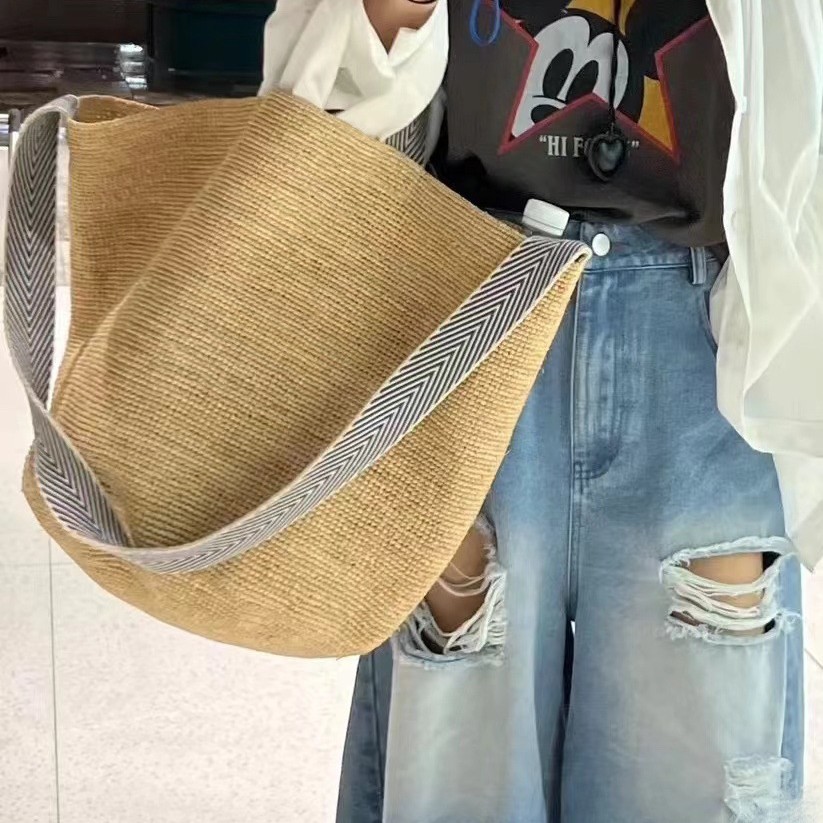 Bolsa de palha de ráfia de ver - Women'S Raffia Bags avaliação e preço