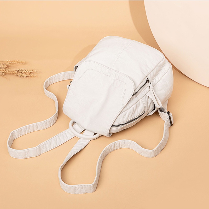 Mochila de couro branca lavada - Women Bags H&M avaliação e preço