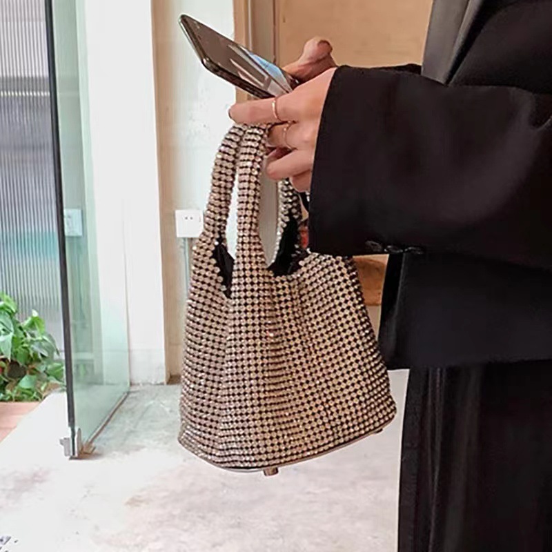 Moda diamante-embelezado balde - Women Bags Wholesale avaliação e preço
