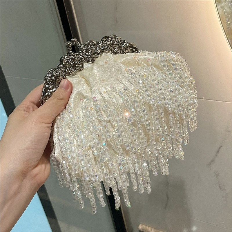 Bolsa de seda bordada para mul - Women Bags White avaliação e preço