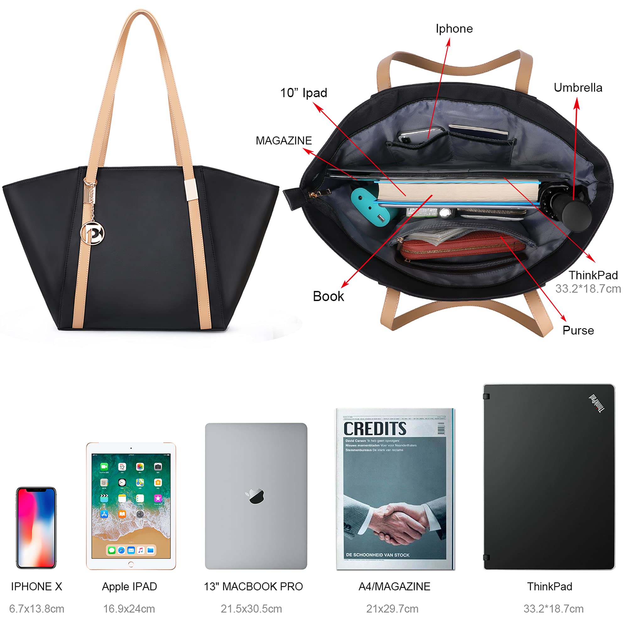 Bolsa Tote Pomelo com Zíper pa - Women'S Best Bags For Work avaliação e preço